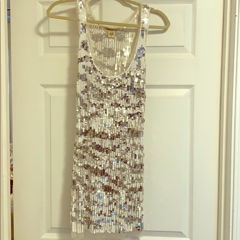 Arden B sequin sheer dress